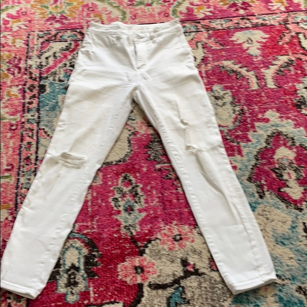 White American Eagle High Rise Jegging Size 4S